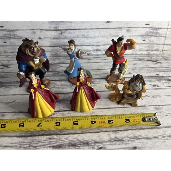Disney Beauty And The Beast PVC Plastic Figurines Cake Toppers Toy Lot Of 6 - Picture 9 of 11